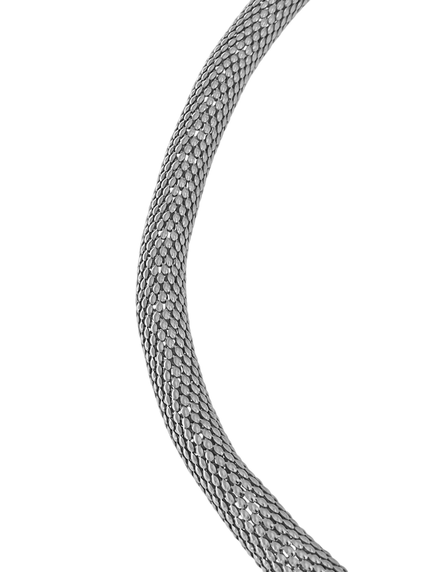 Collana Tubular Mesh in oro bianco di Urbino In condizioni buone in vendita a Esch sur Alzette, Esch-sur-Alzette