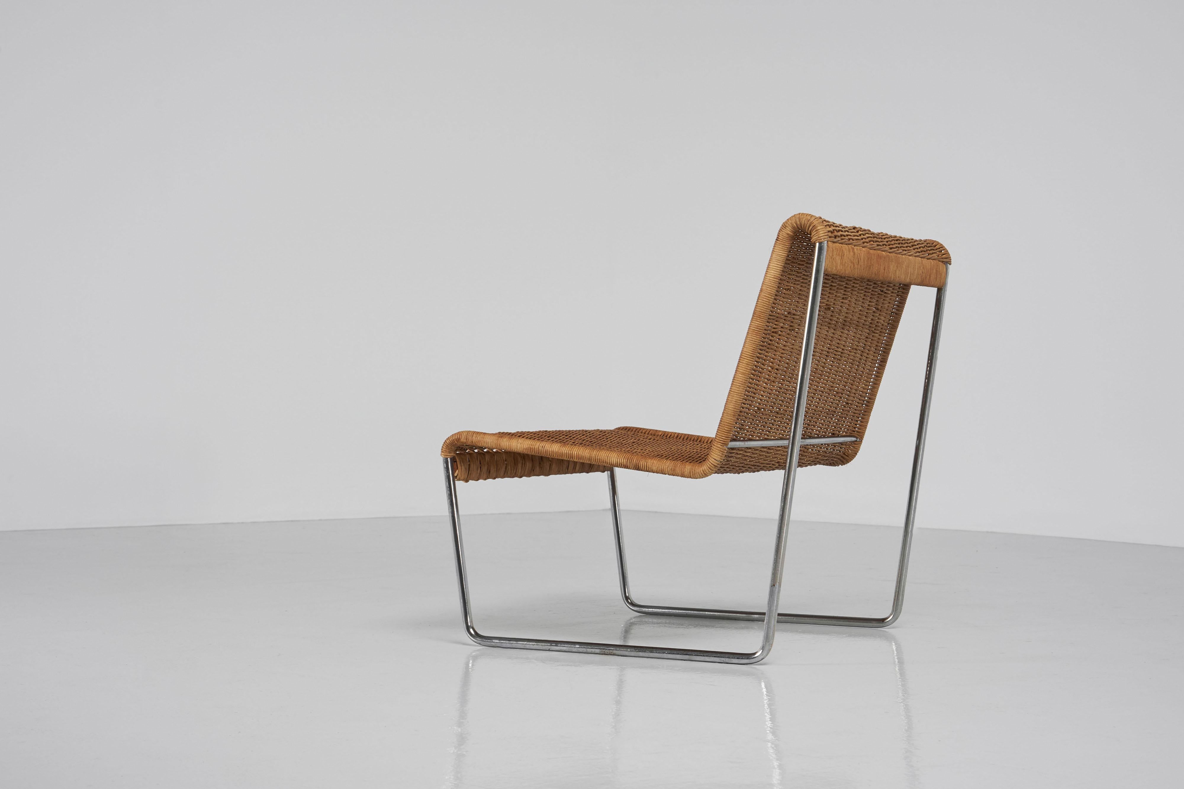 Tubular modernist lounge chair Germany 1960s For Sale 2