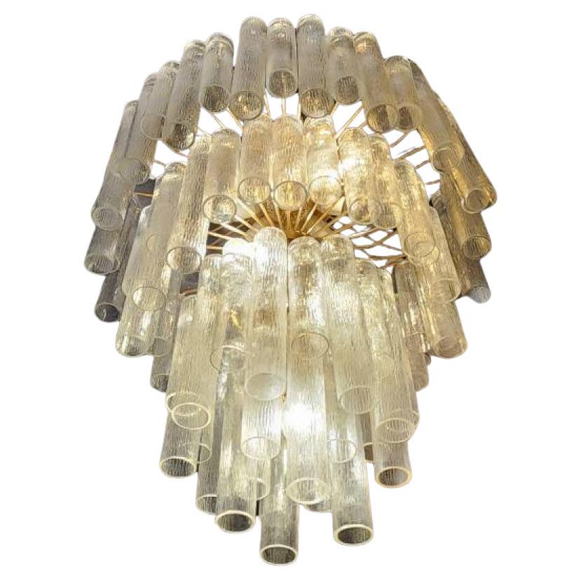 Tubular Murano Style Chandelier 3-Tiered en vente