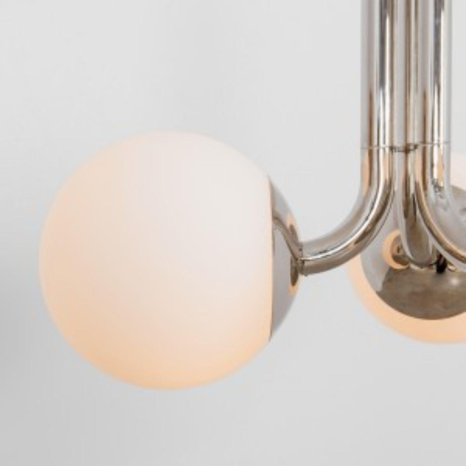 Contemporary Tubular SM Brass Pendant Light 3 by Schwung For Sale