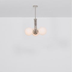 Tubular SM Polished Nickel Pendant Light 3 by Schwung