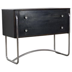 Tubular Steel and Black Lacquered Sideboard Attributed to P.E.L. London