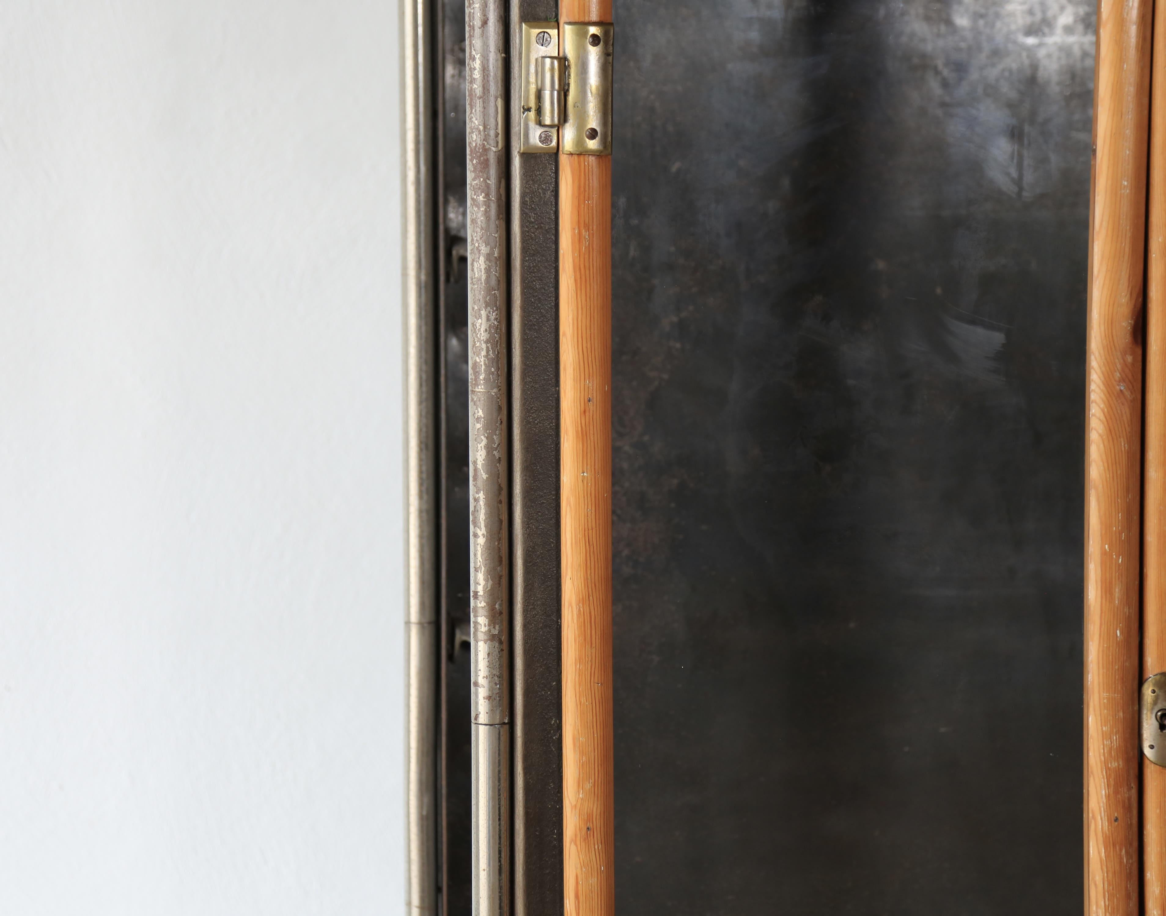 20th Century Tubular Steel and Wood Cabinet, 1940s For Sale