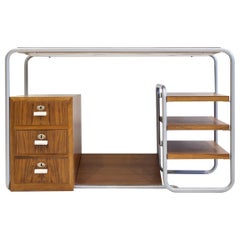 Tubular Steel and Wood Writing Desk, circa 1930