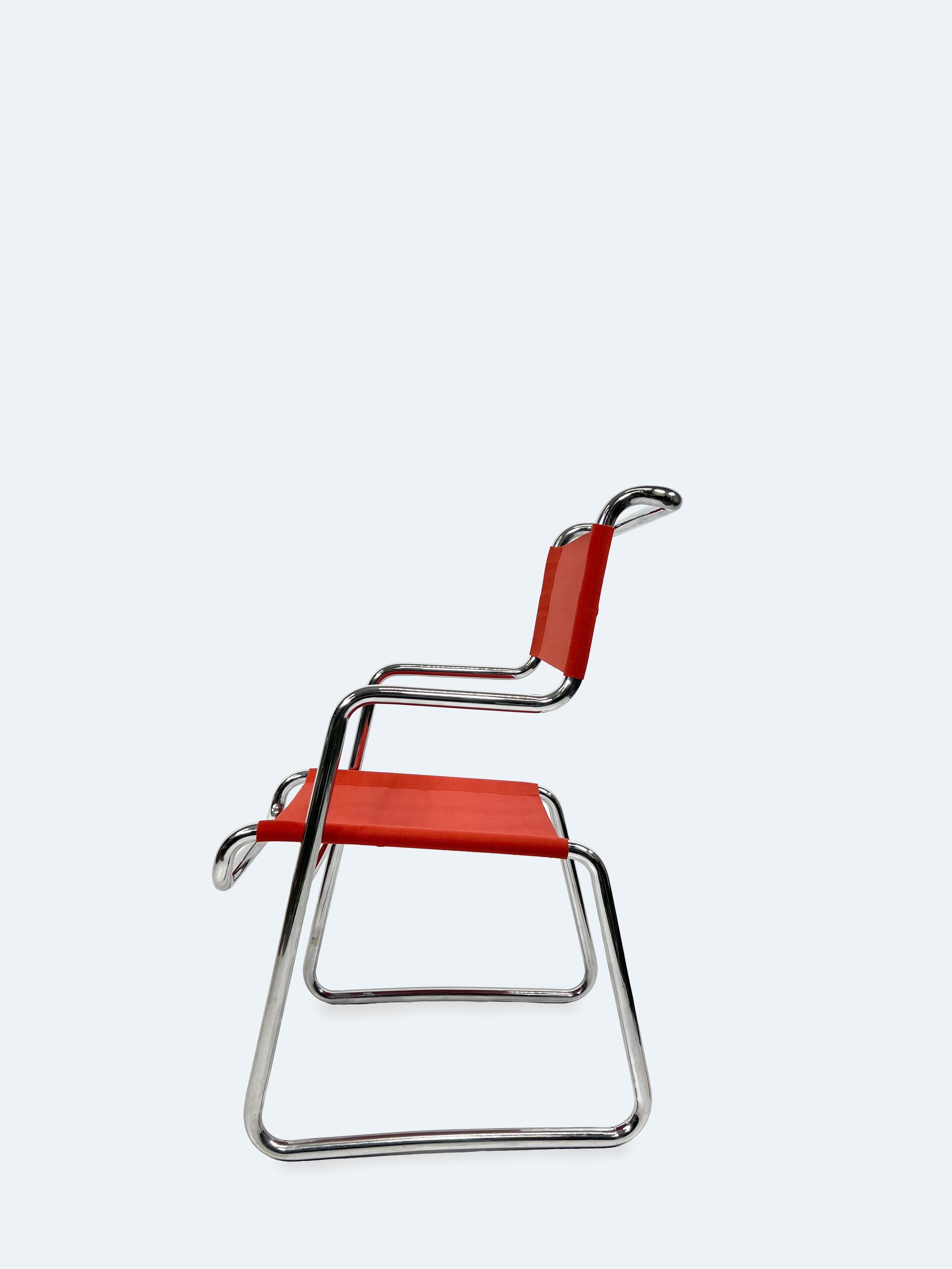 Galvanized Tubular Steel Armchair by Karel Ort for Hynek Gottwald, 1930s For Sale