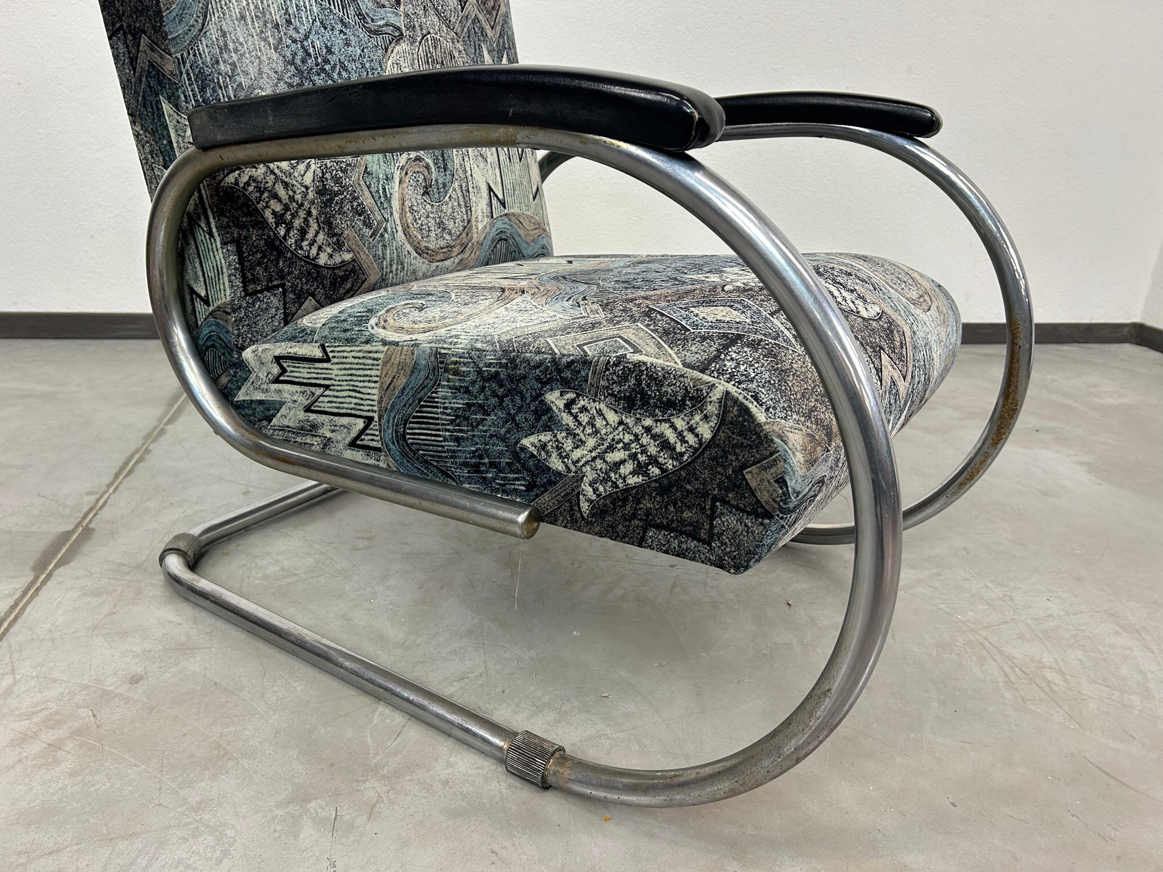 Tubular steel armchair by Tubax For Sale 3
