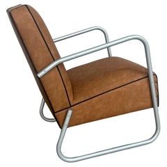 Tubular Steel Armchair, Fabric c. 1970