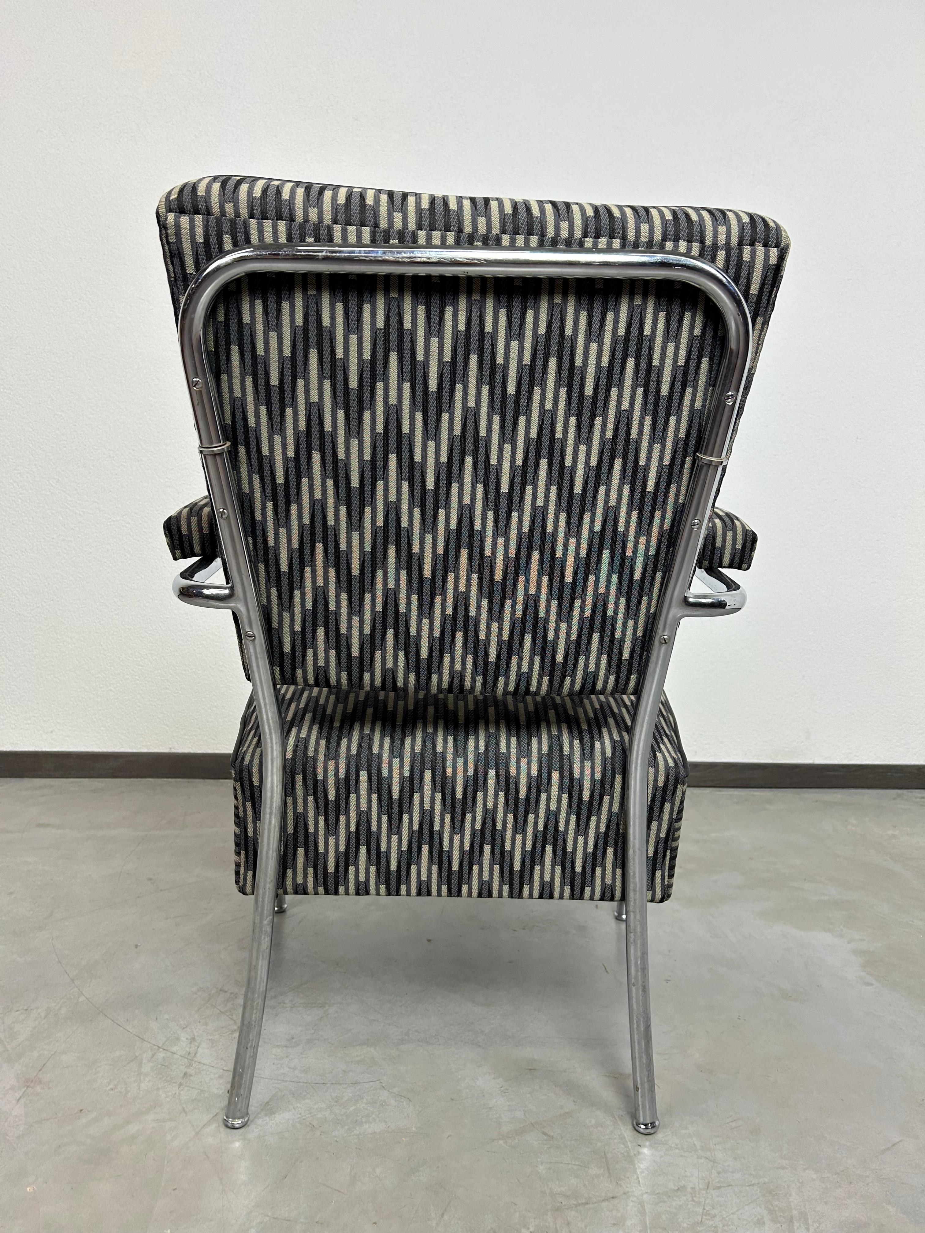 Tubular steel armchairs by Jozsef Peresztegi For Sale 2