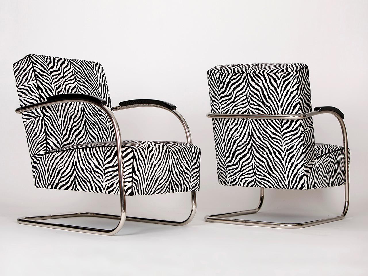 Tubular Steel Armchairs from Mücke-melder, 1930s, Set of Two In Excellent Condition In Wien, AT