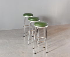 Sgabelli da bar in acciaio tubolare di Mauser Werke degli anni '30 circa (Set di 3)