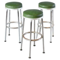 Tubular Steel Bar Stools By Mauser Werke Circa 1930s (Set of 3)
