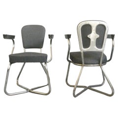 Bauhaus-Sessel aus Stahlrohr, ca. 1940er Jahre