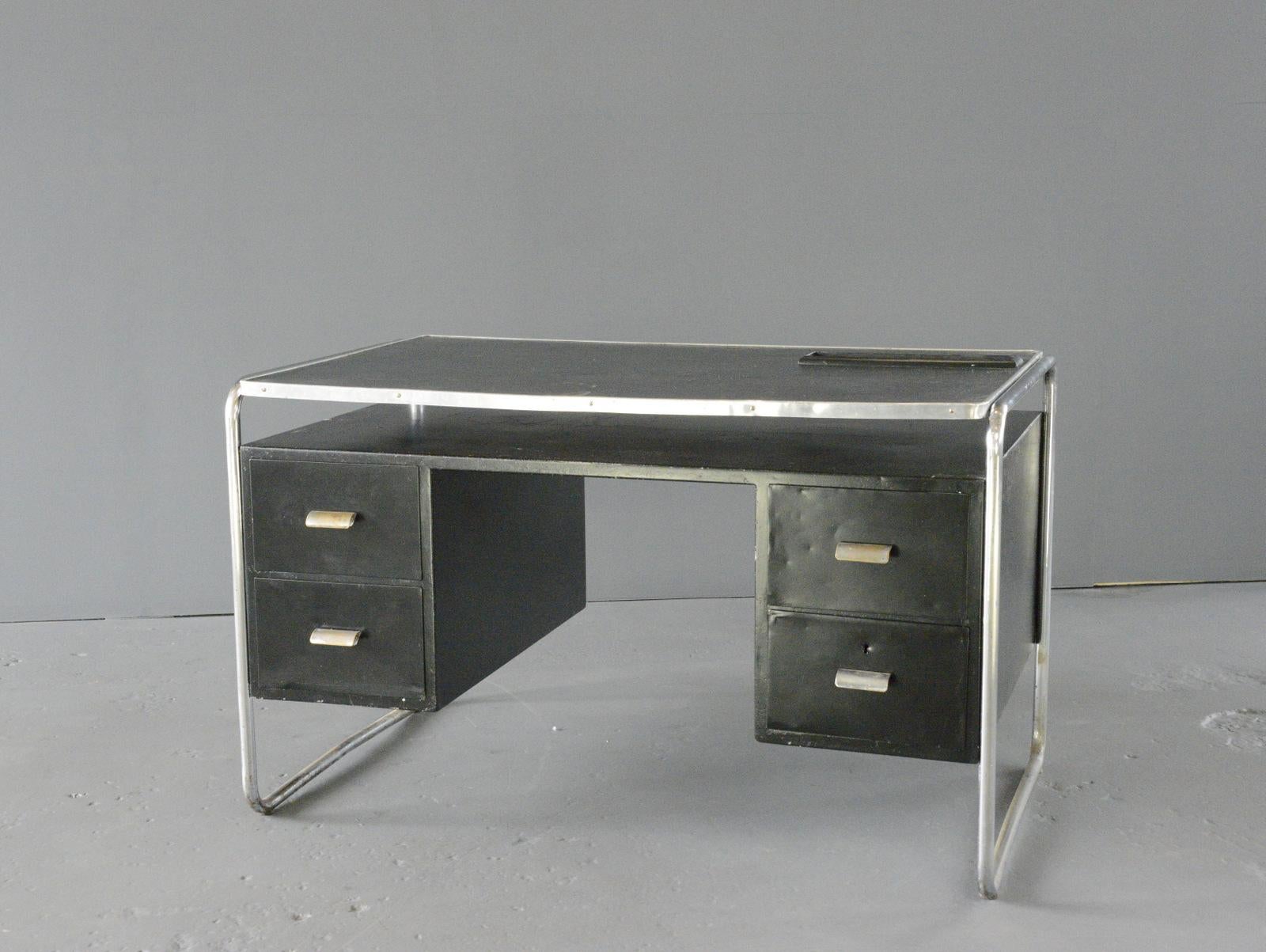 Tubular Steel Bauhaus Desk By Mauser Circa 1930s 5