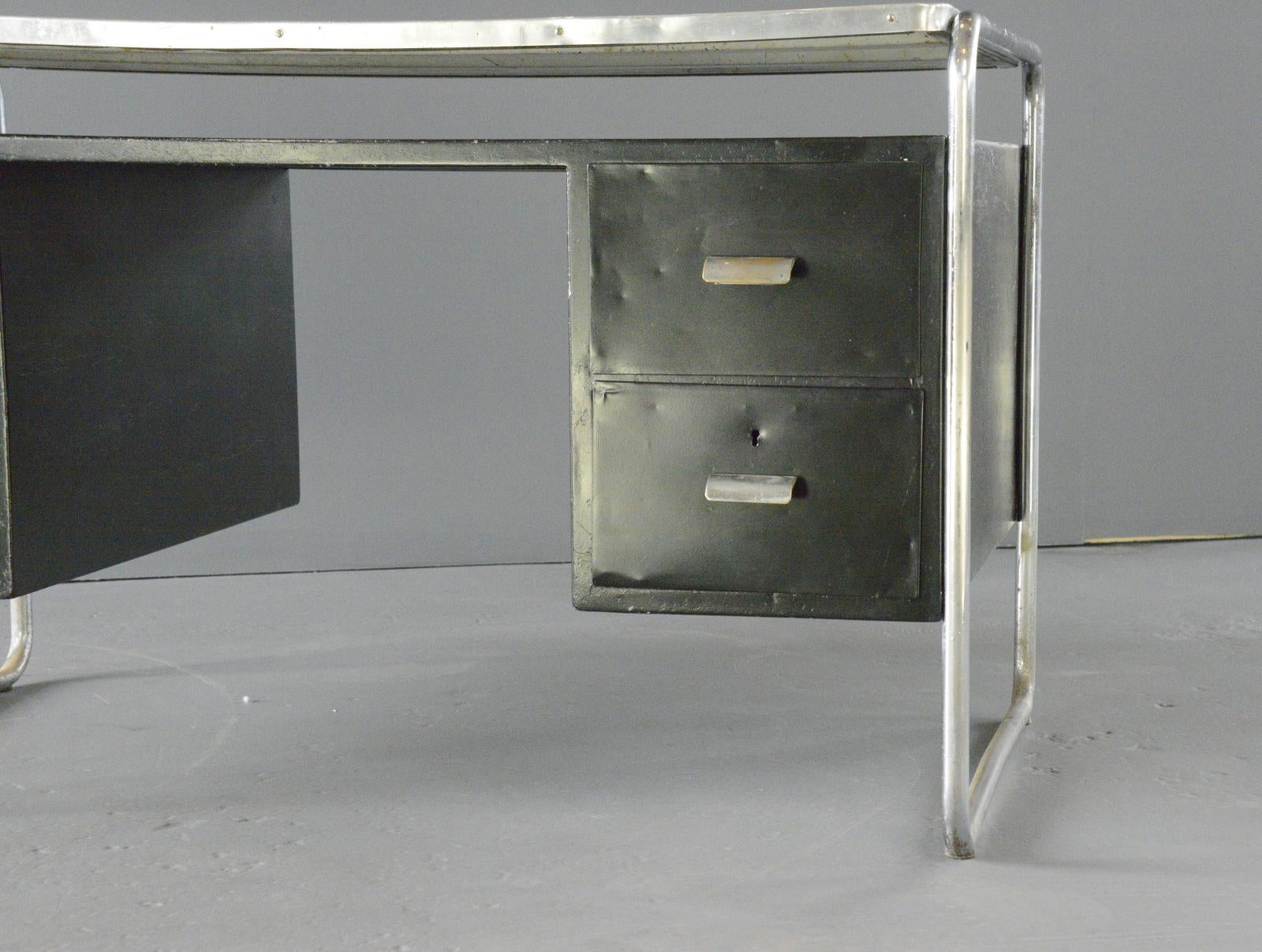 Tubular Steel Bauhaus Desk By Mauser Circa 1930s 1