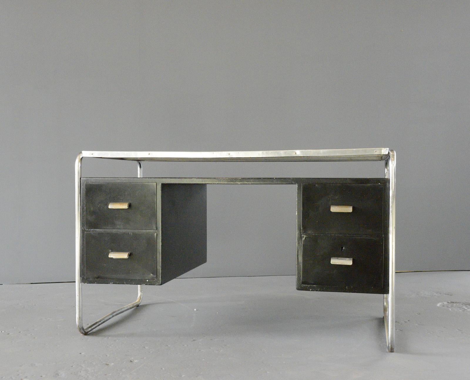 Tubular Steel Bauhaus Desk By Mauser Circa 1930s 4