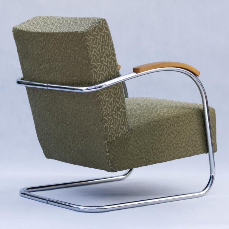 Tubular Steel Cantilever Armchair Fn 21 by Mücke and Melder, circa 1930 For  Sale at 1stDibs
