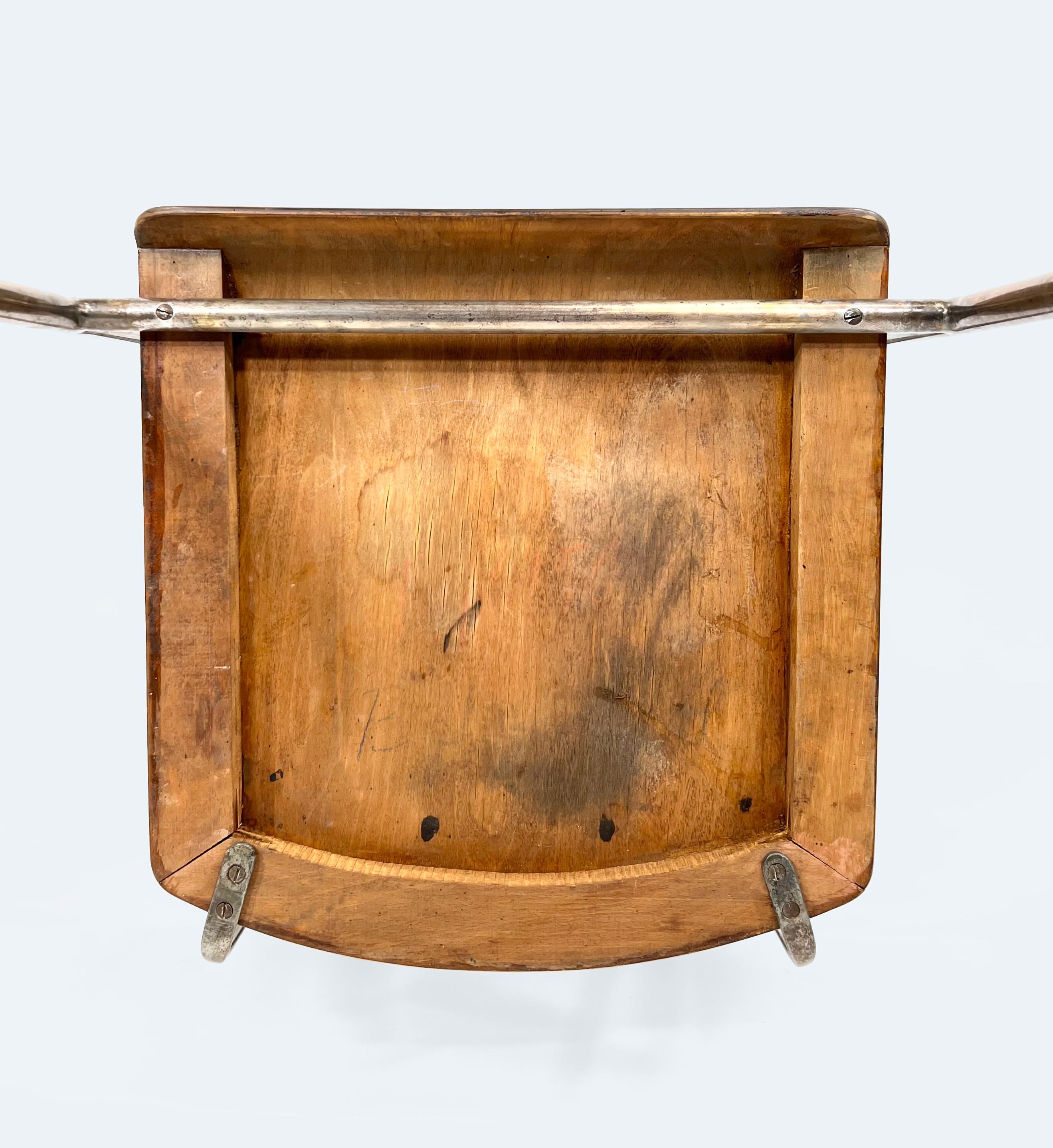 Acciaio Sedia tubolare in acciaio Model No. 1242 di Rudolf Vichr, 1930 in vendita