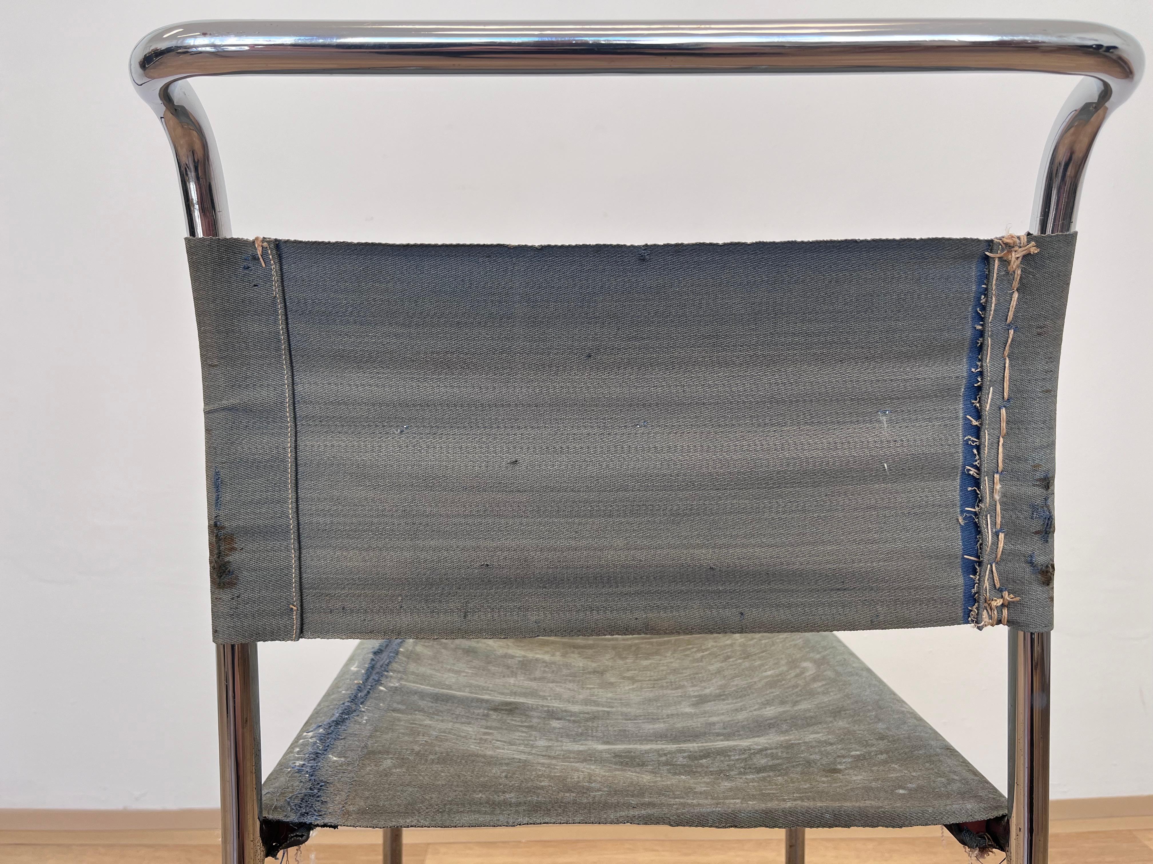 Early 20th Century Tubular Steel Chrome Bauhaus Chair by Hynek Gottwald - 1930 (Eisengarn) For Sale
