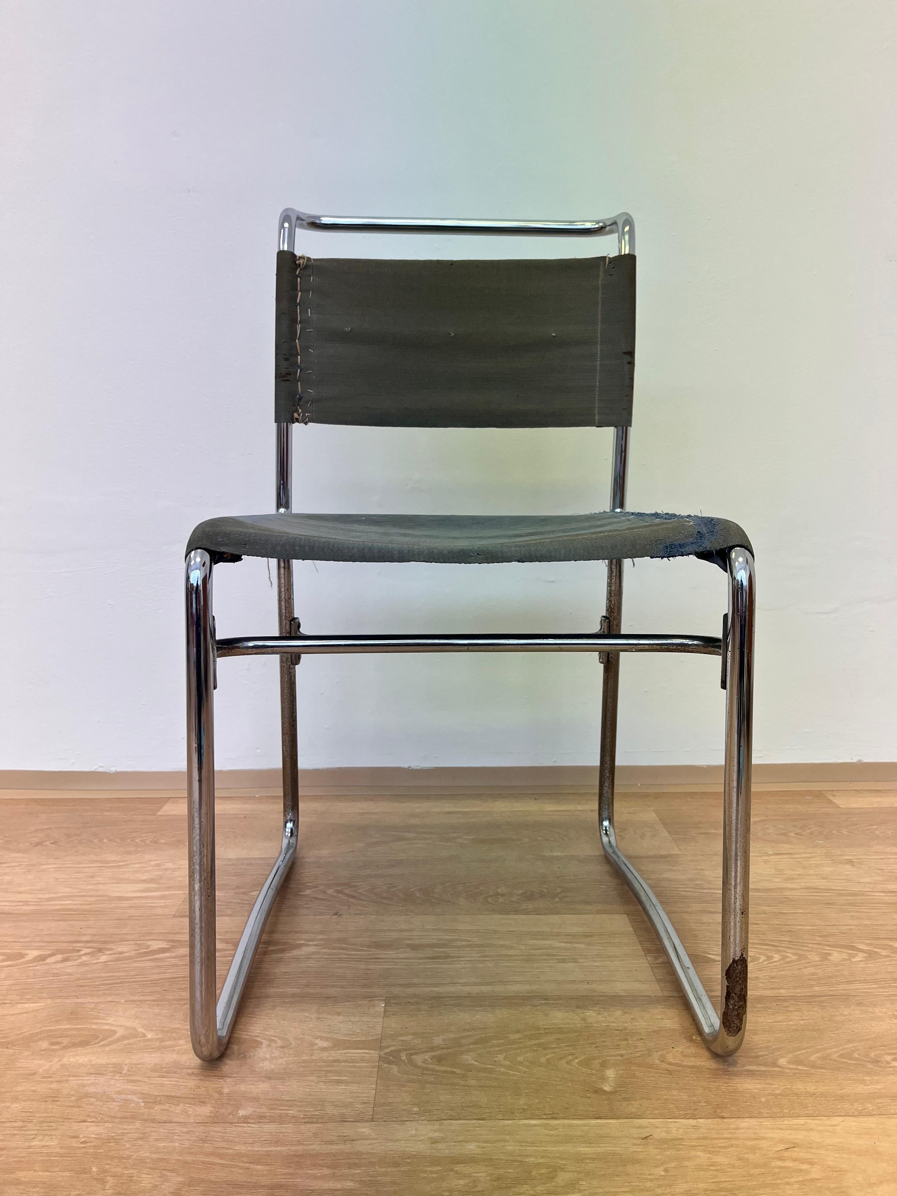 Tubular Steel Chrome Bauhaus Chair by Hynek Gottwald - 1930 (Eisengarn) For Sale 2