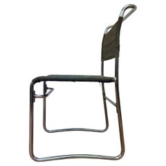 Bauhaus-Stuhl aus Stahlrohr und Chromrohr von Hynek Gottwald - 1930 (Eisengarn)