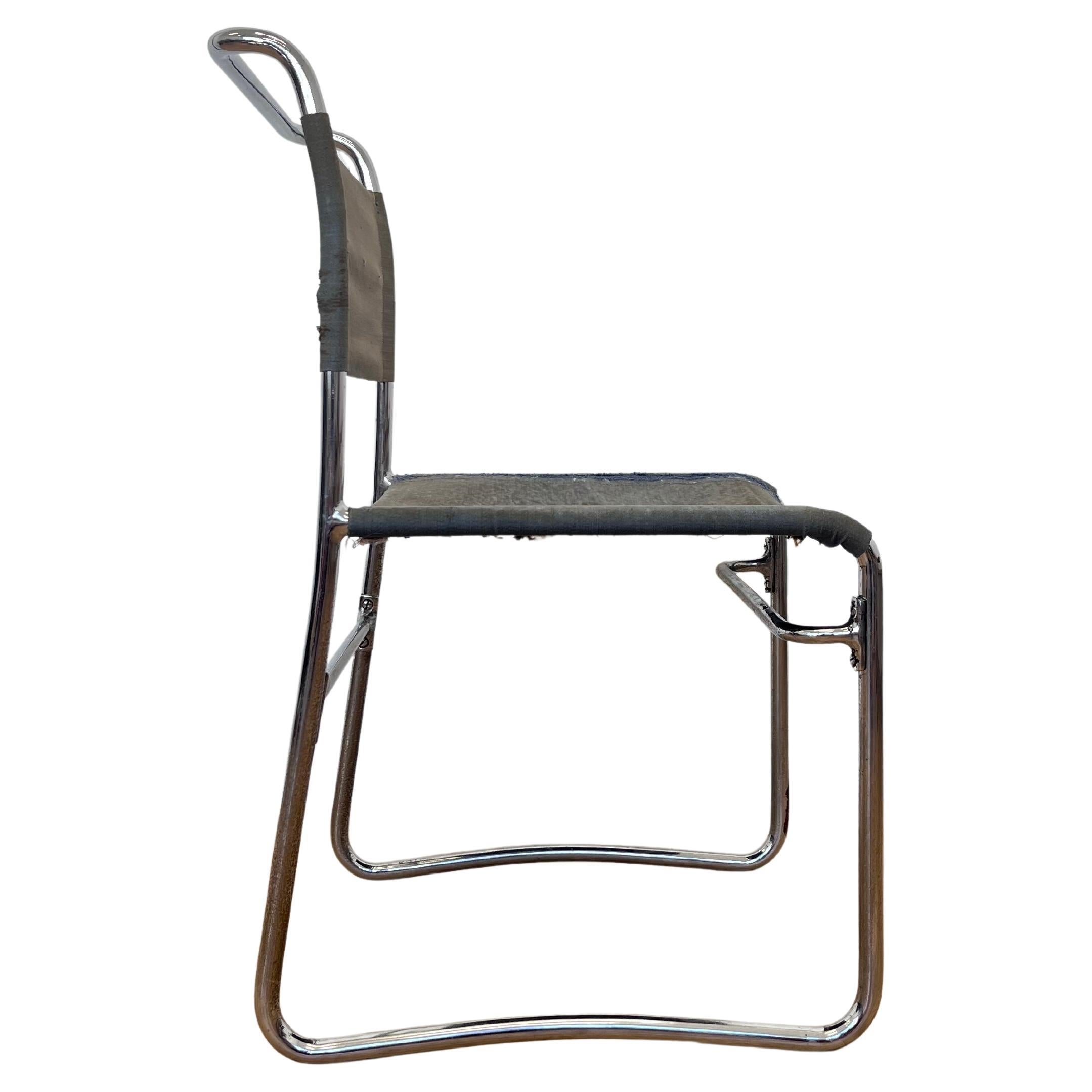 Tubular Steel Chrome Bauhaus Chair by Hynek Gottwald - 1930 (Eisengarn)
