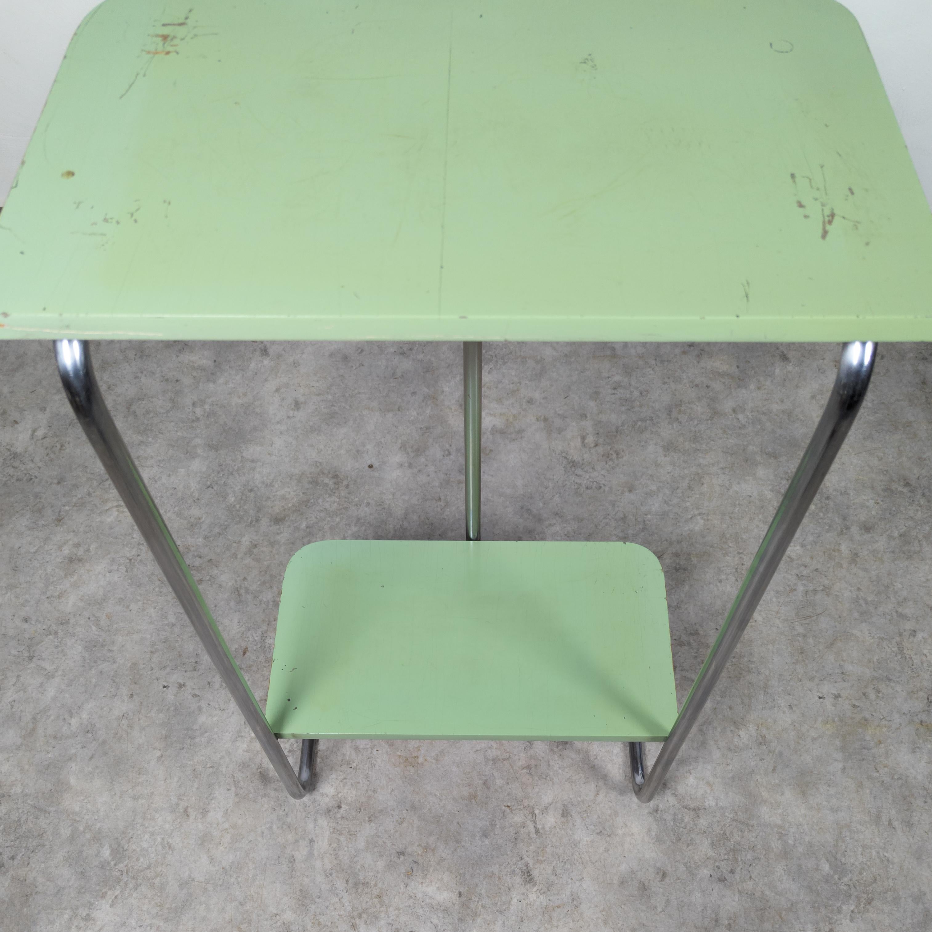 Tubular steel console table by Robert Slezák, 1930s. For Sale 4