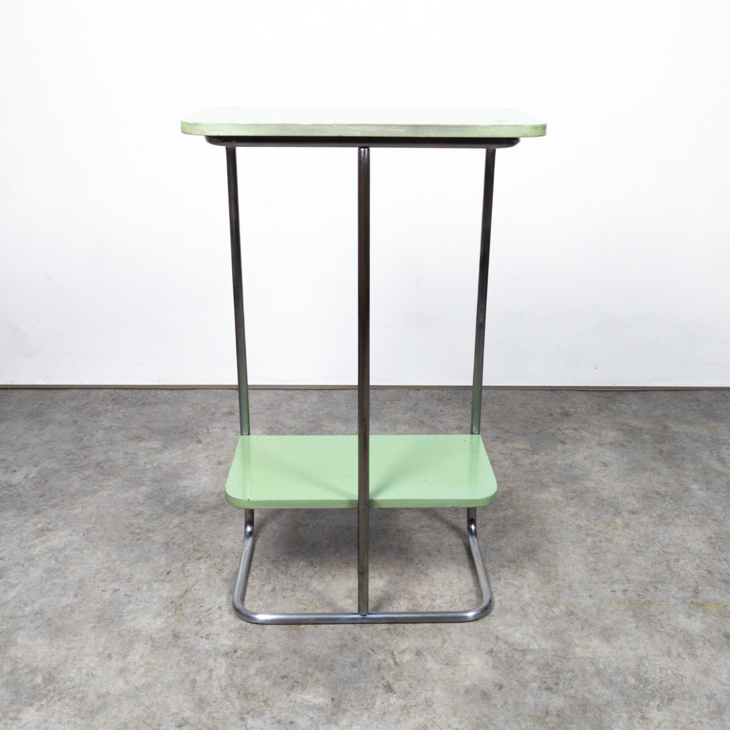 Bauhaus Tubular steel console table by Robert Slezák, 1930s. For Sale