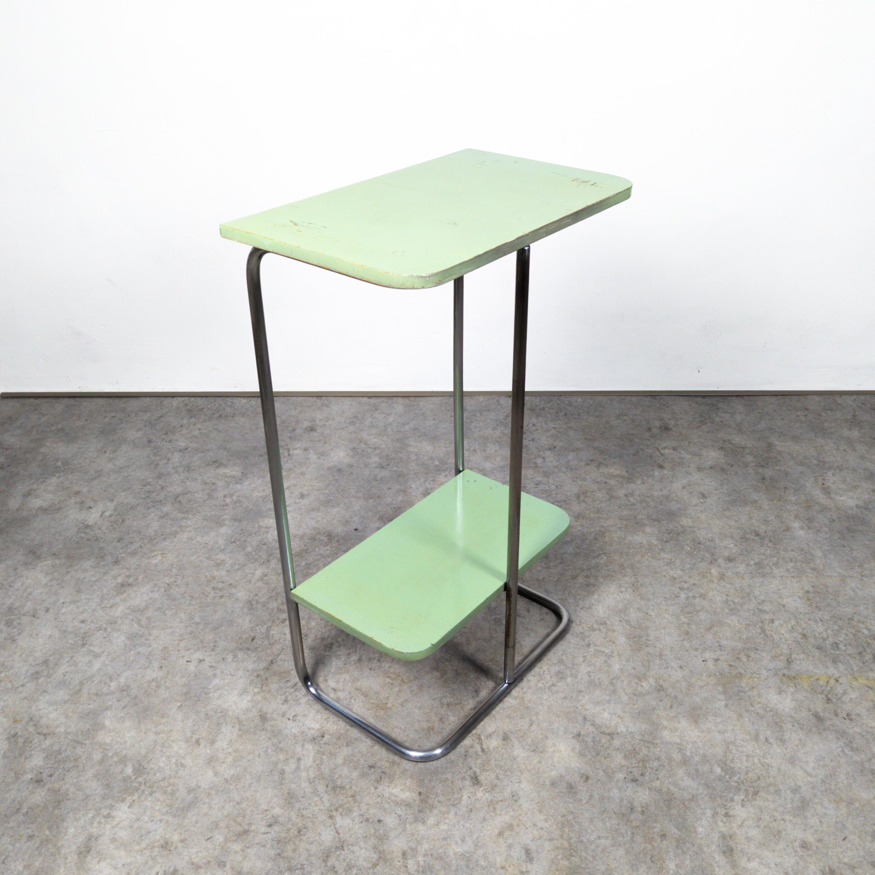 Mid-20th Century Tubular steel console table by Robert Slezák, 1930s. For Sale