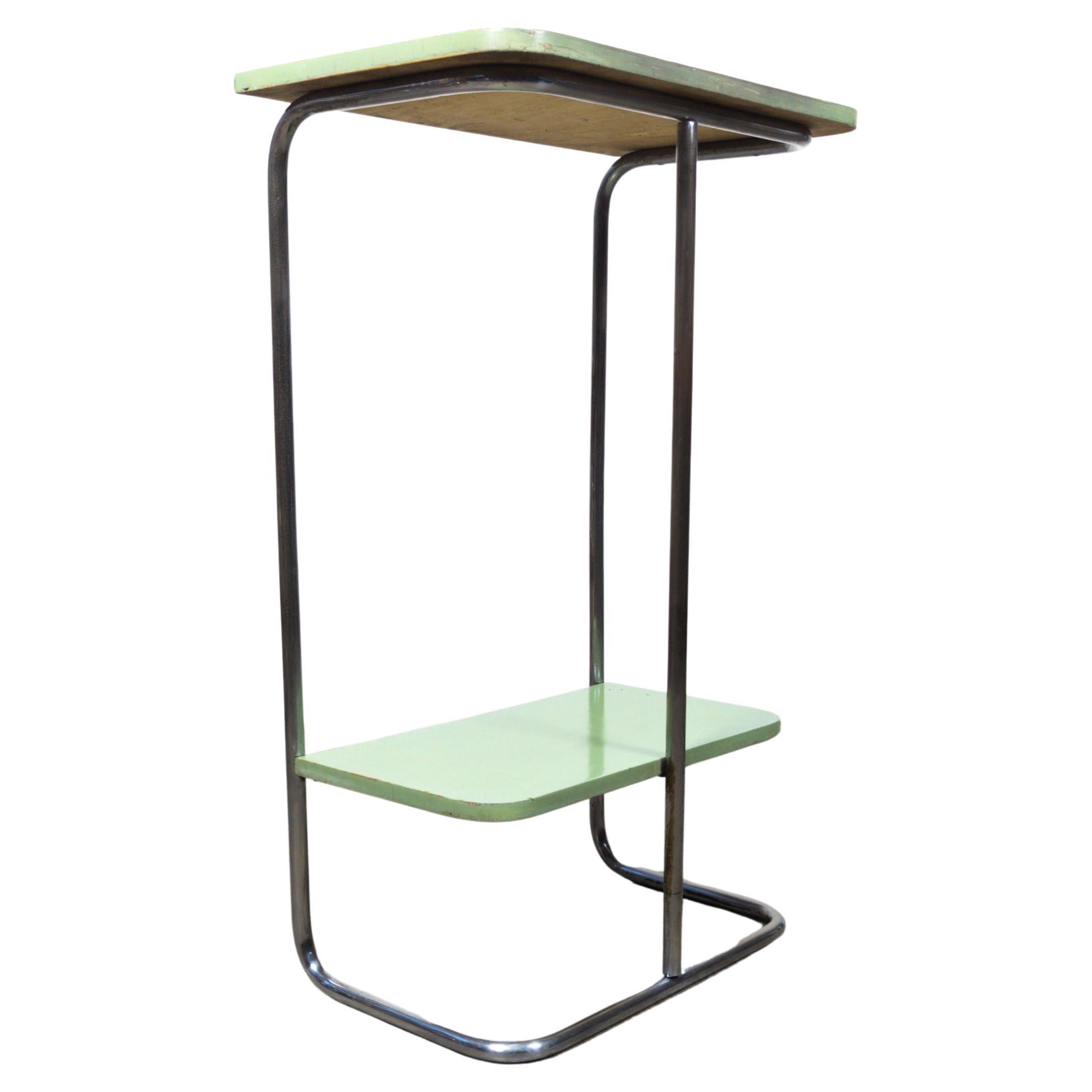 Tubular steel console table by Robert Slezák, 1930s. For Sale