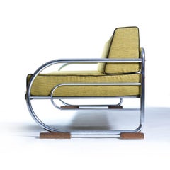 Tubular Steel Couch/Daybed Art Deco, Czechoslovakia, circa 1930