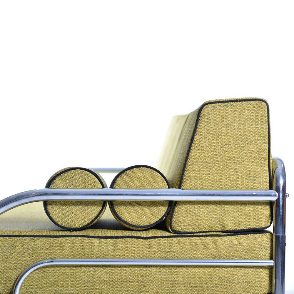 Tubular Steel Couch/Daybed Art Deco, Czechoslovakia, circa 1930 For Sale 1