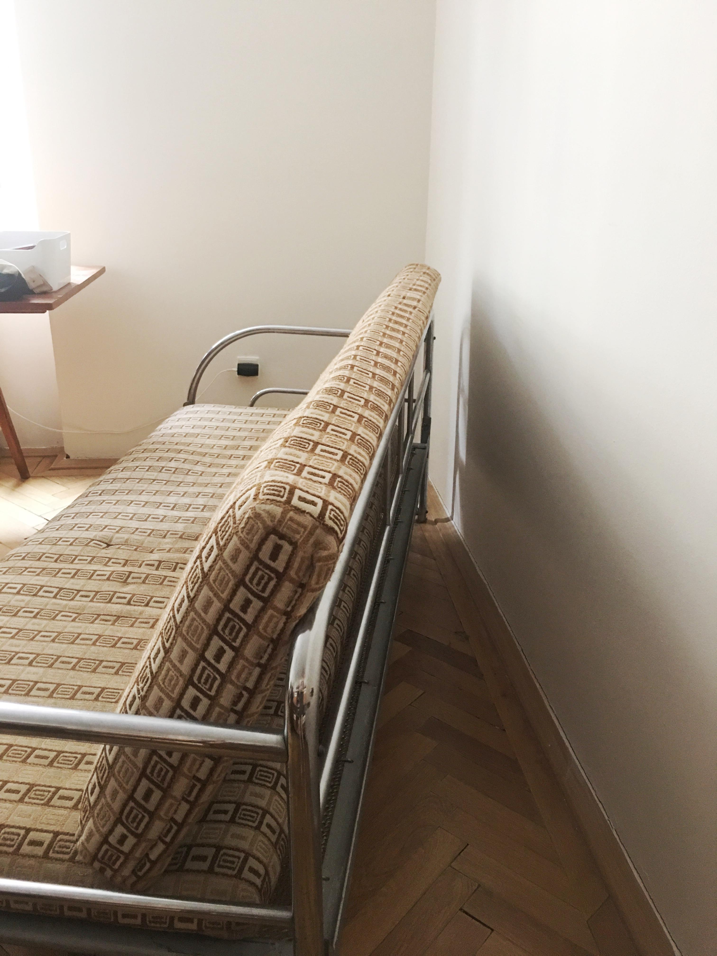 Tubular Steel Couch / Daybed by Robert Slezak, 1930s In Good Condition For Sale In Prague, CZ