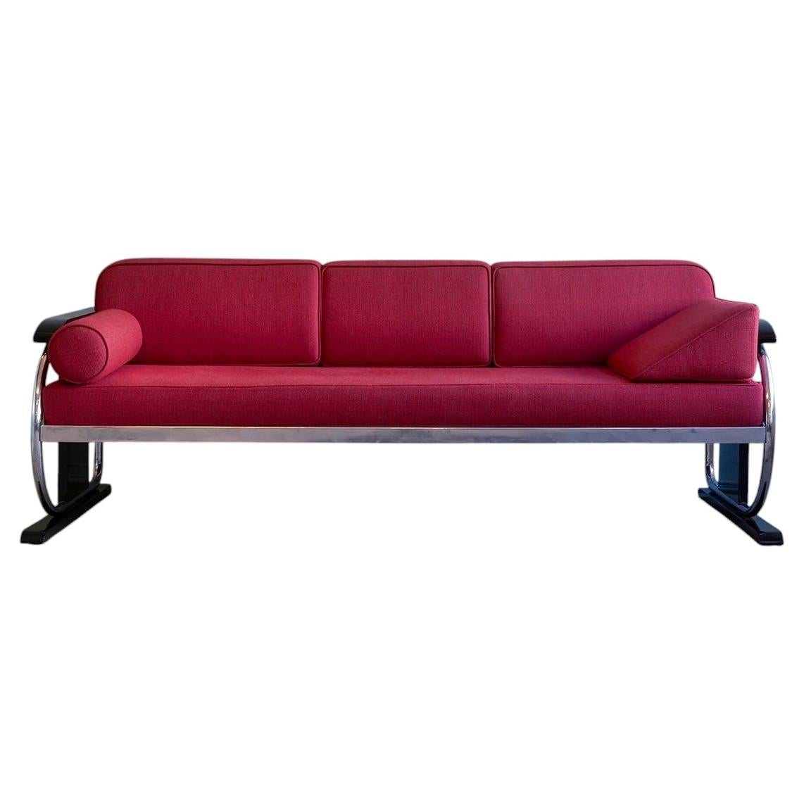 Tubular Steel Daybed / Couch by Hynek Gottwald – Czechoslovakia, 1930s For Sale