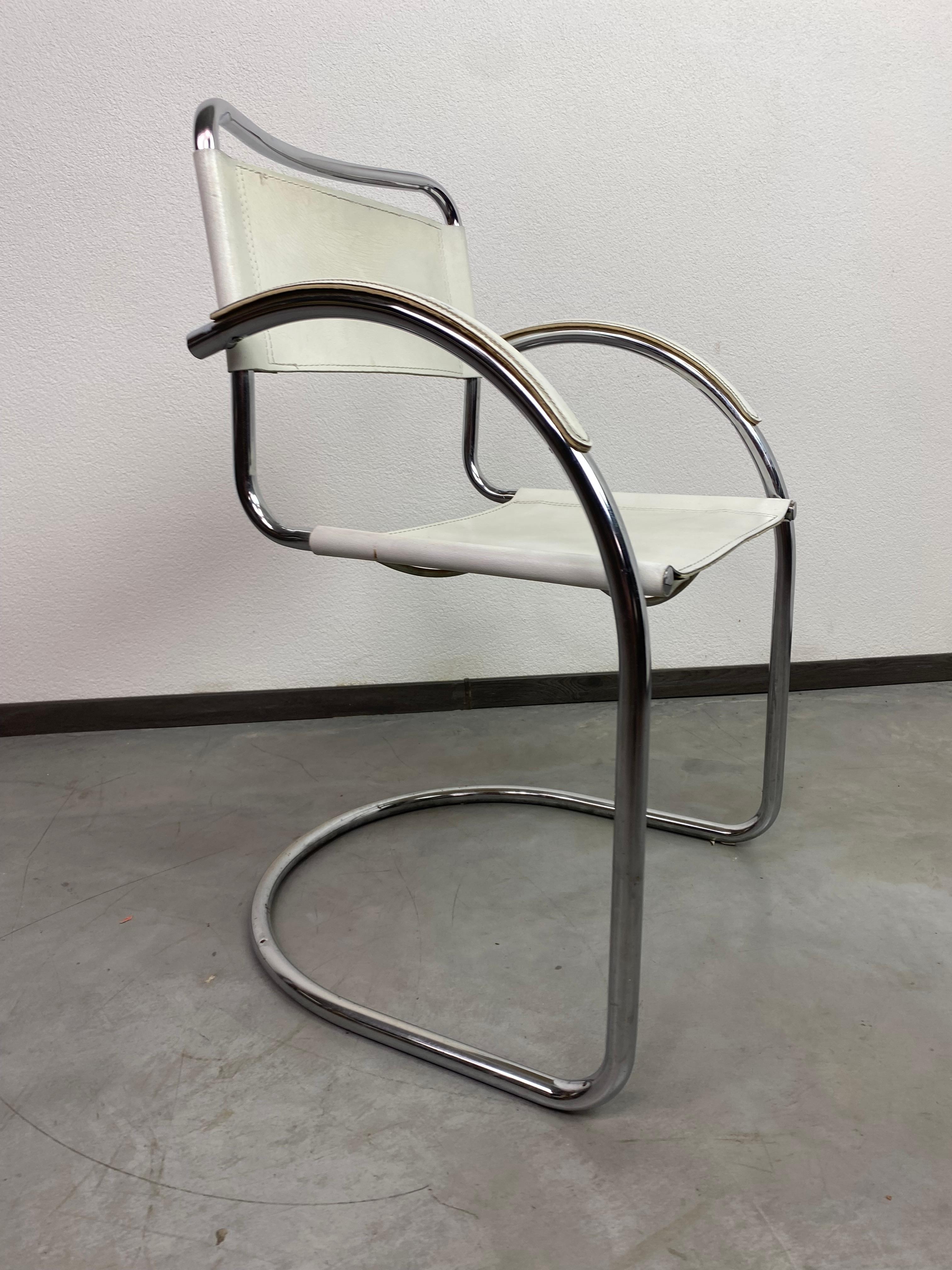 Italian Tubular steel dining chairs For Sale