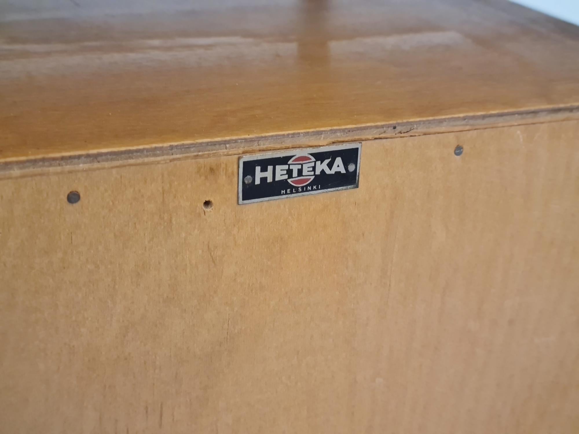 Metal Tubular Steel Functional Desk in Birch, Heteka Finland 1930s For Sale