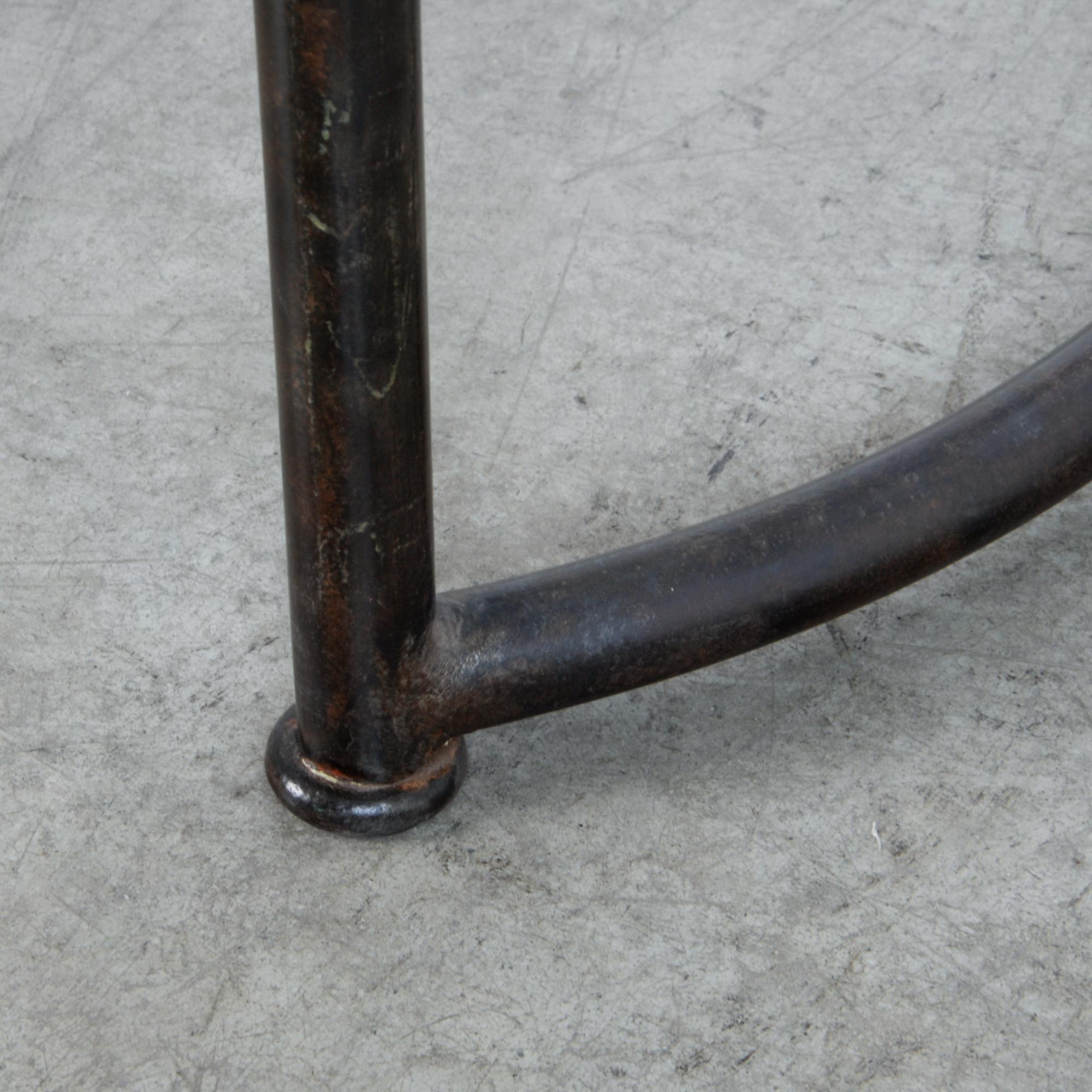 Early 20th Century Tubular Steel and Glass Bauhaus Side Table For Sale