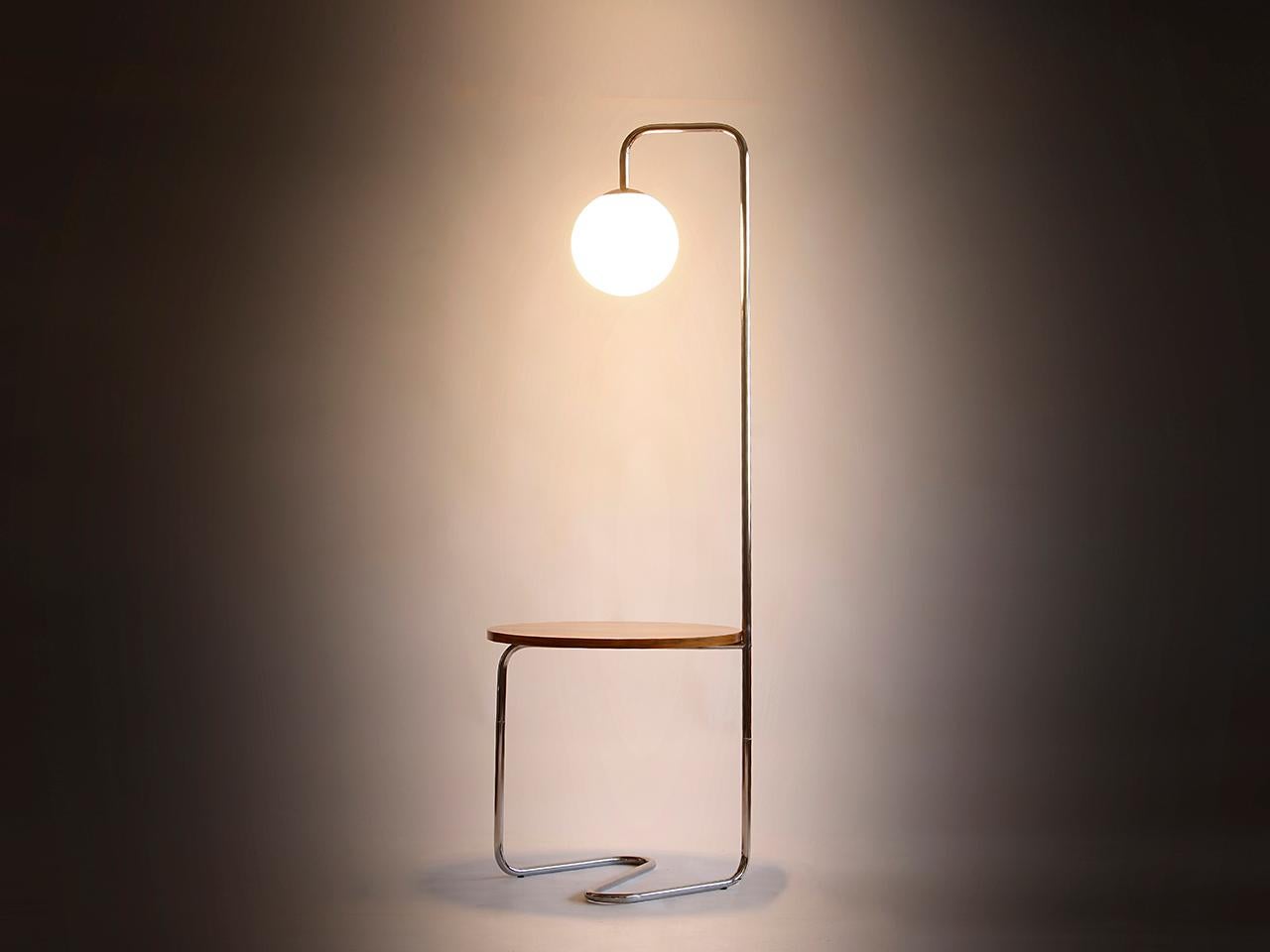 Tubular Steel Lamp Bauhaus Functionalism Contemporary For Sale 4
