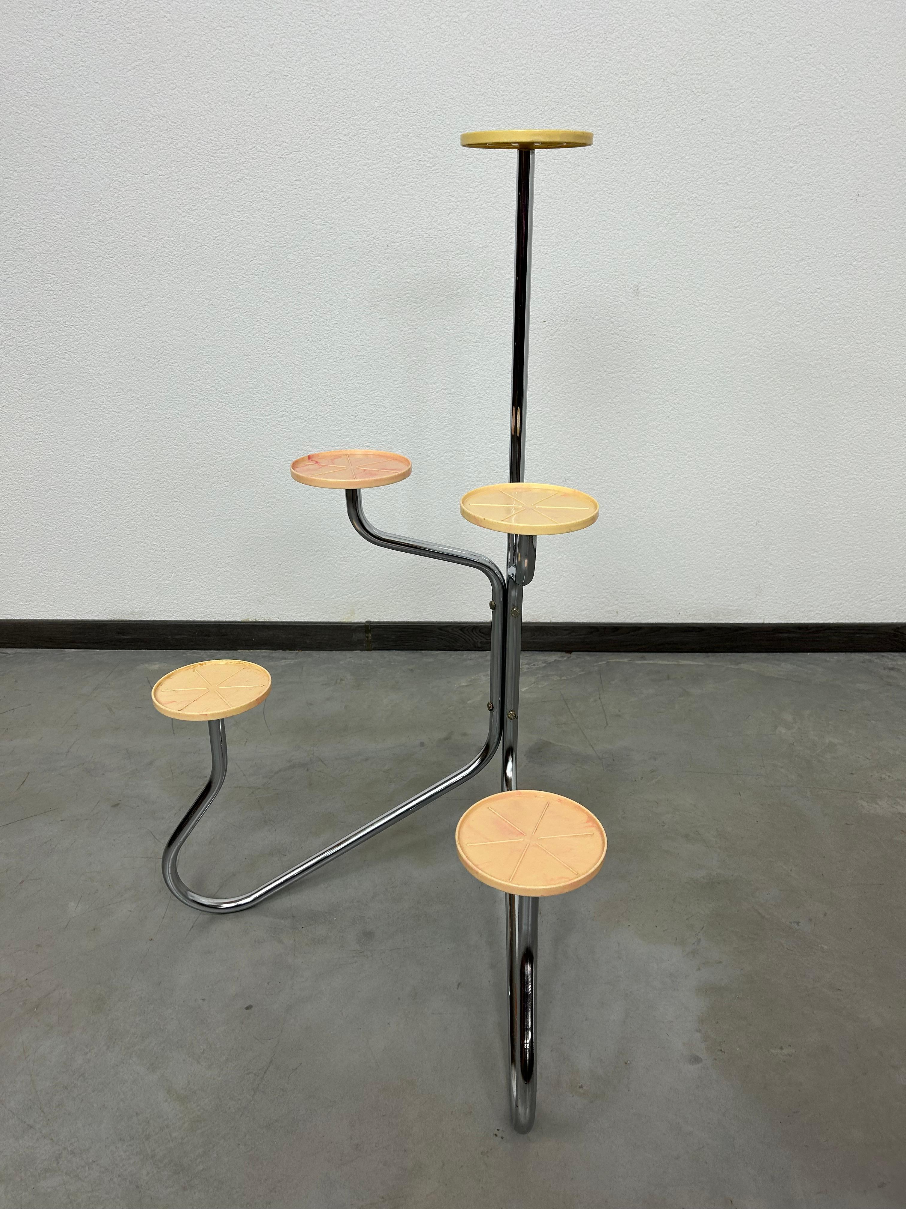 Mid-Century Modern Tubular steel plant stand For Sale