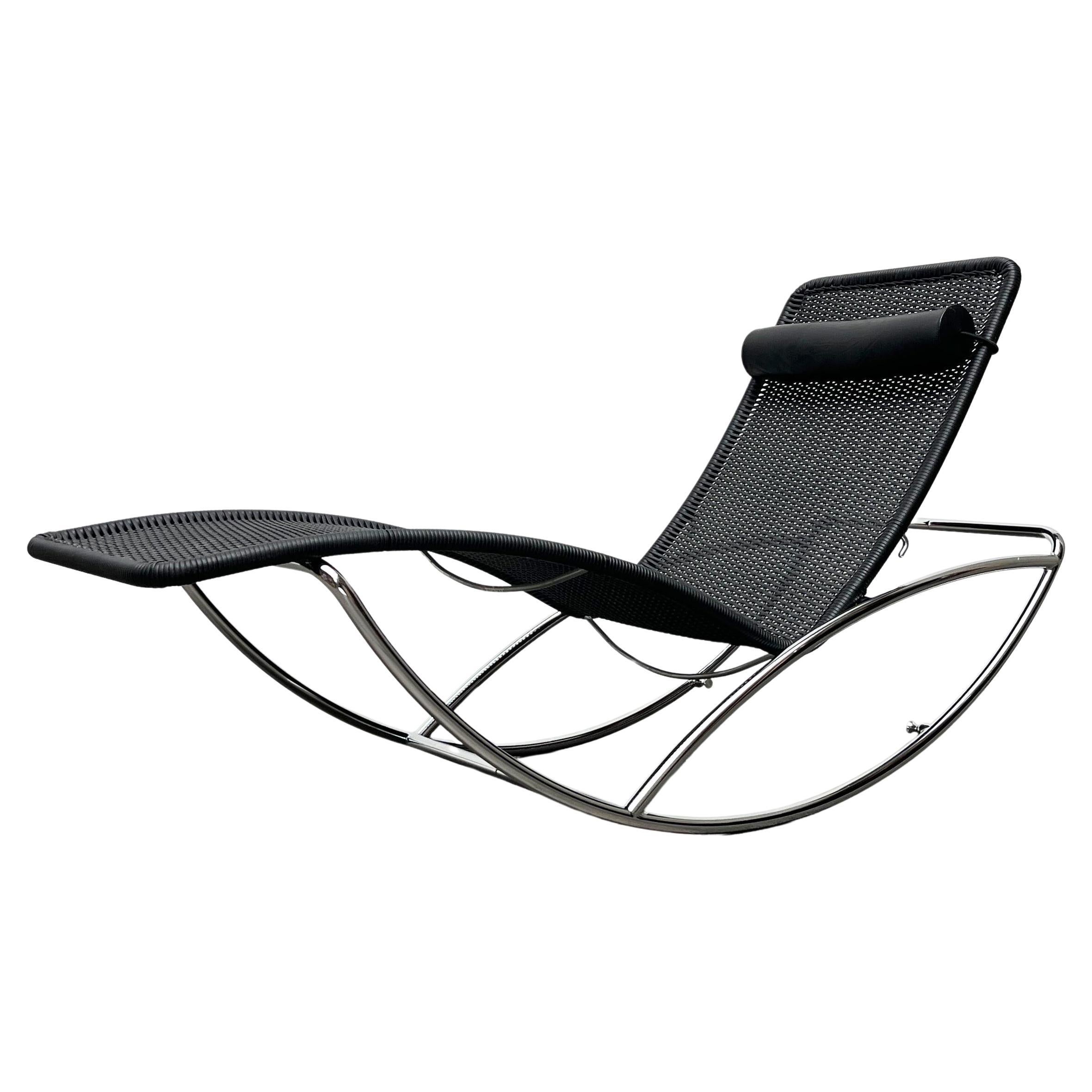 Tubular Steel S 828 Chaise Longue Rocking Chair by Torben Skov for Thonet