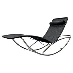 Tubular Steel S 828 Chaise Longue Rocking Chair by Torben Skov for Thonet