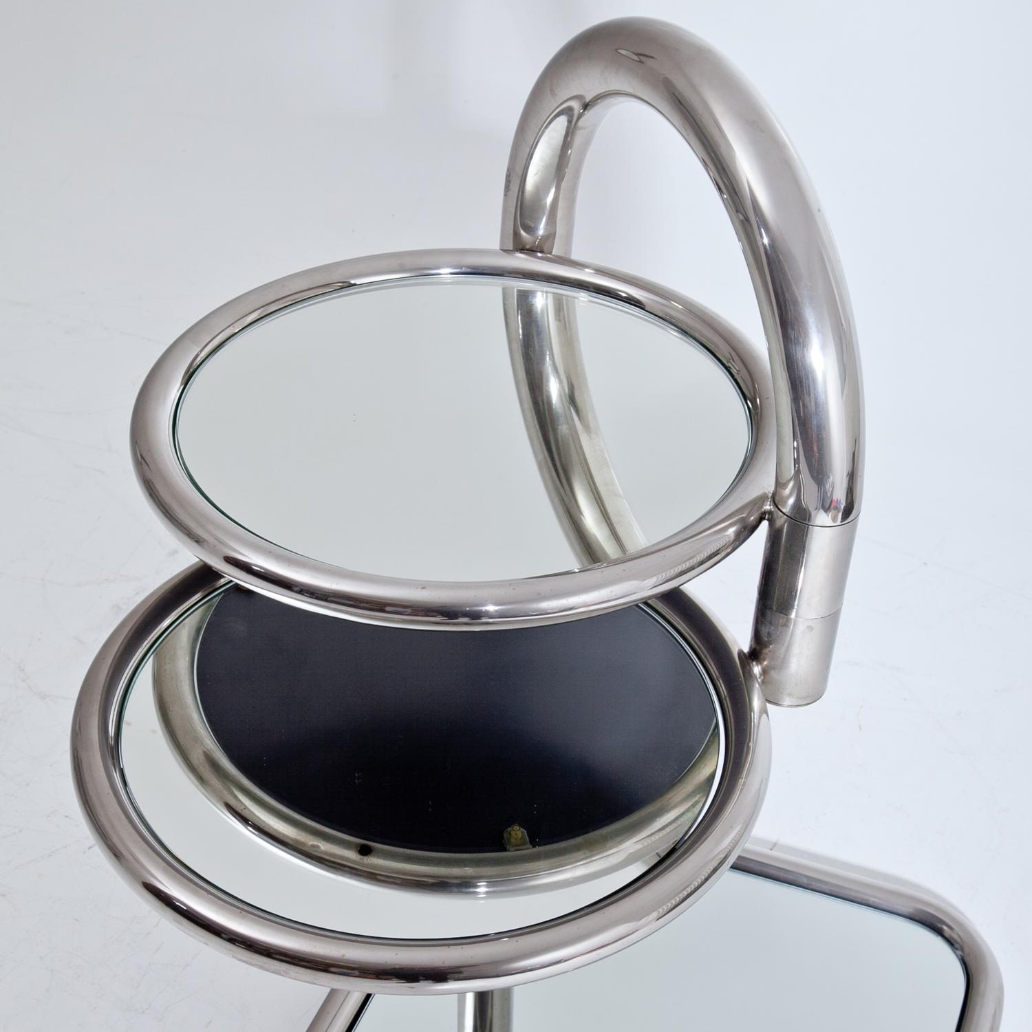 European Tubular Steel Side Table, 1940s