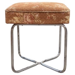 Vintage Tubular steel stool B 56 by Marcel Breuer variant from SAB 