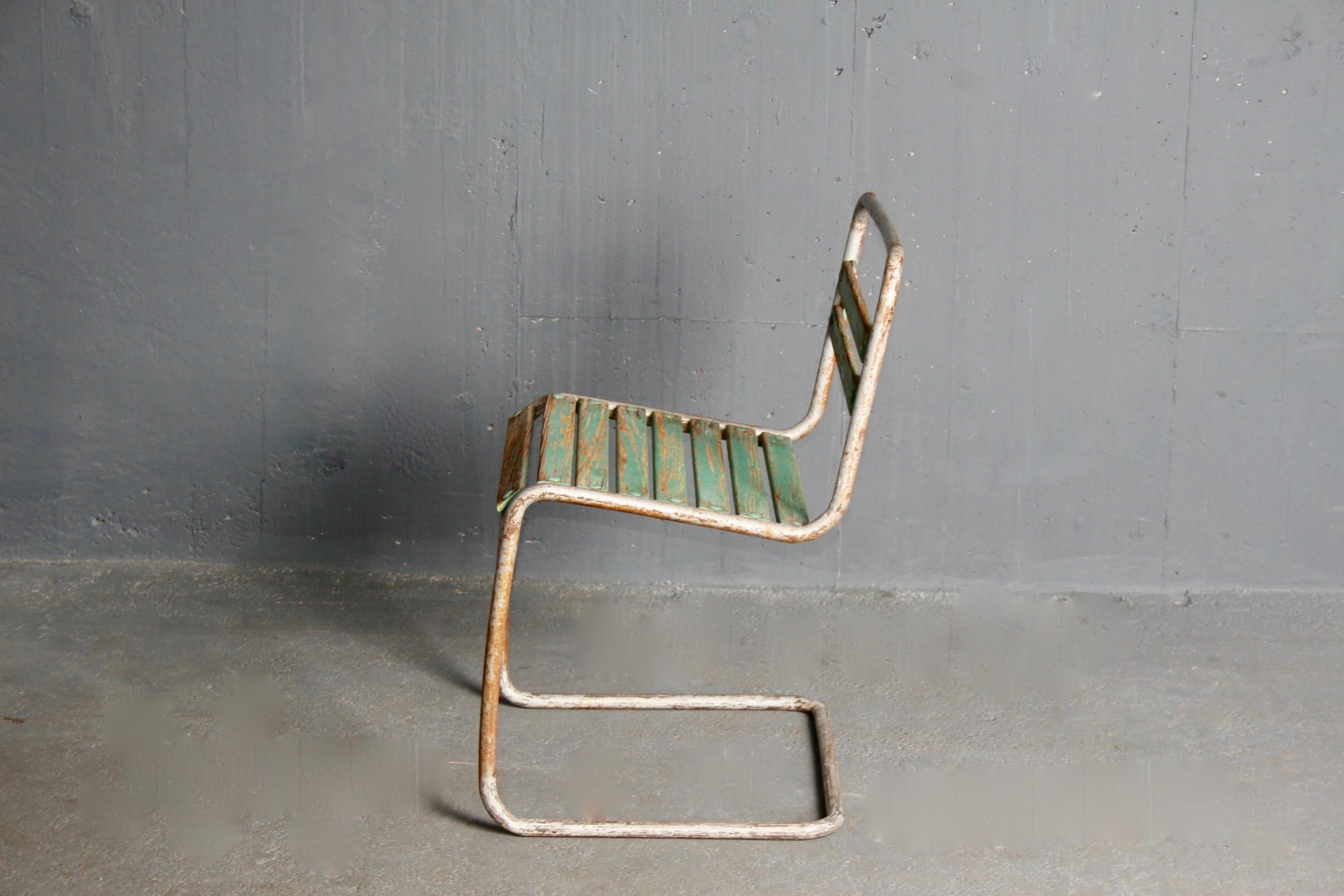 Tubular Swiss chair.