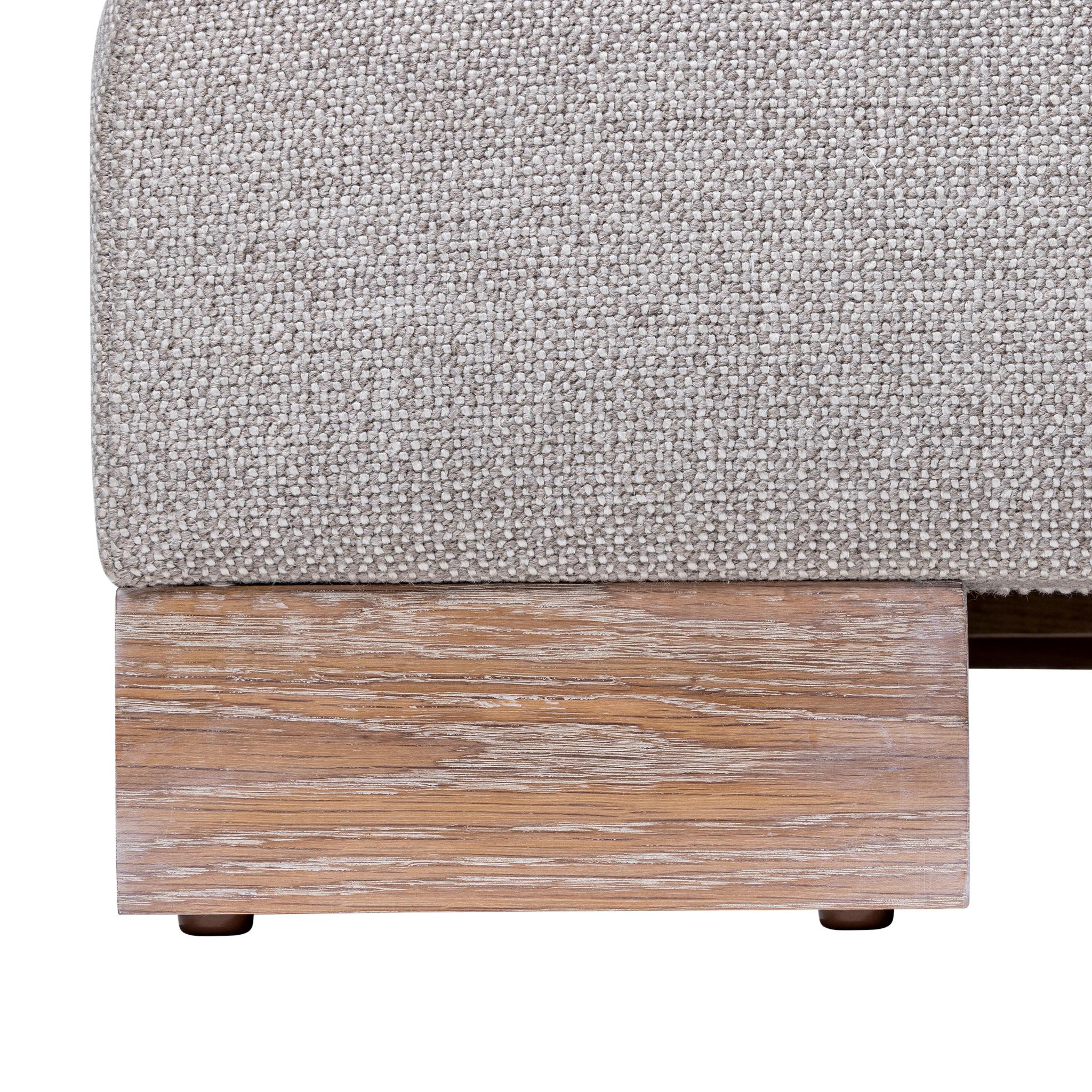 Linen Tucker Ottoman For Sale