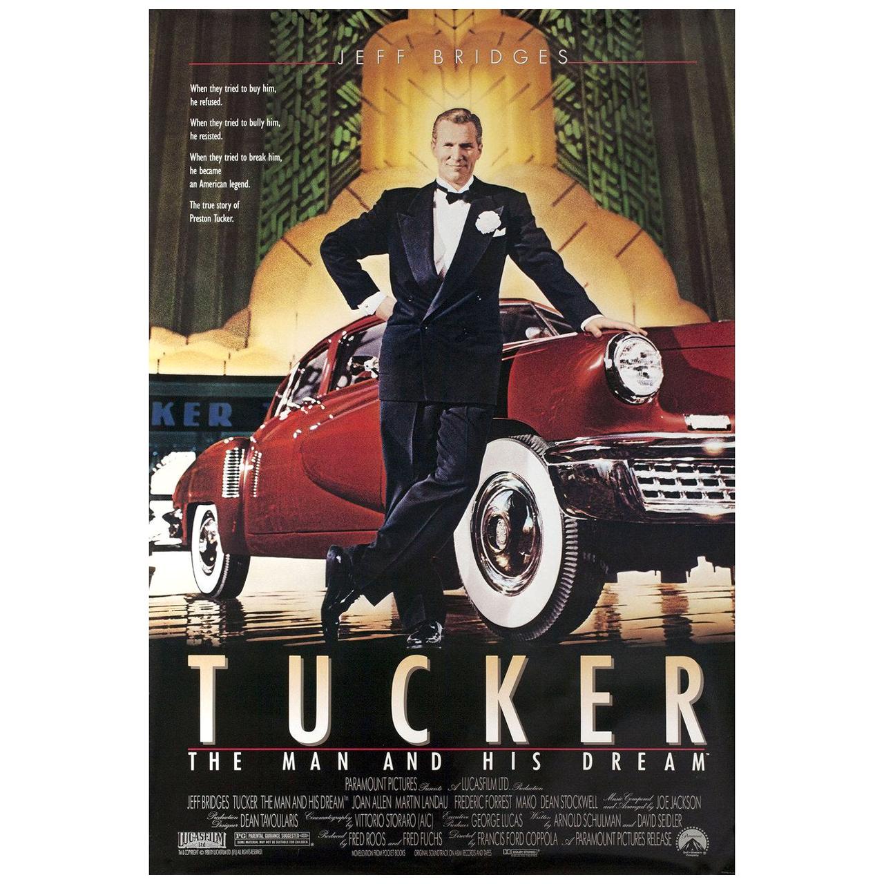 Tucker: Der Mann und sein Traum 1988 U.S. One Sheet Filmplakat