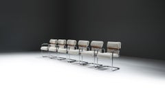 Tucroma Freischwingende Esstischsessel aus Bouclé von Guido Faleschini für i4 Mariani