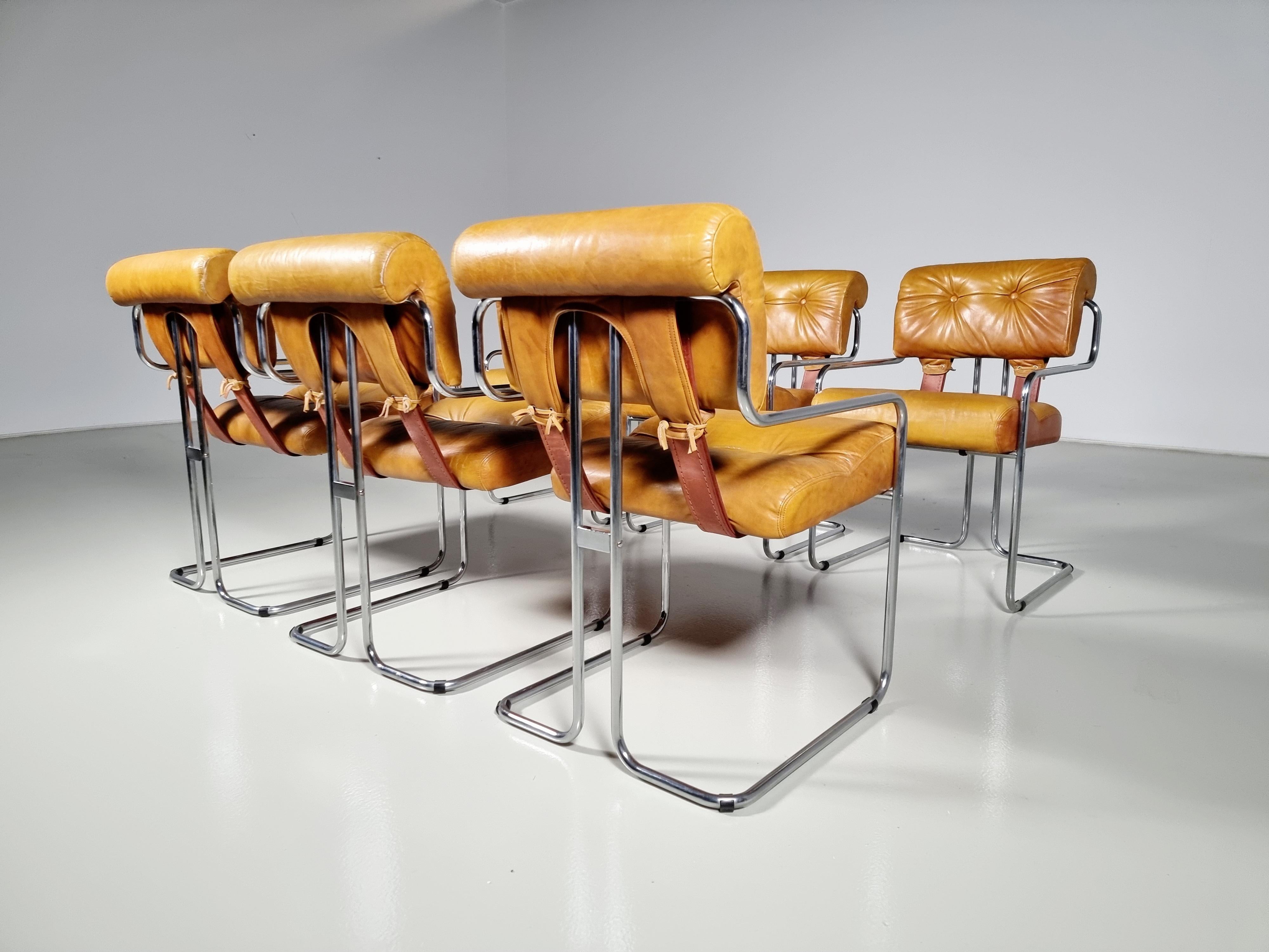Late 20th Century Tucroma Chairs by Guido Faleschini for I4 Mariani, 1970s, Set of 6