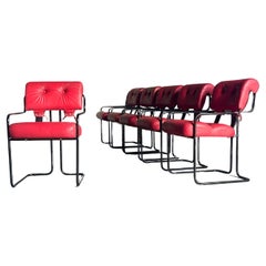 Tucroma Chairs by Guido Faleschini for I4 Mariani, Red Leather- Set of 6