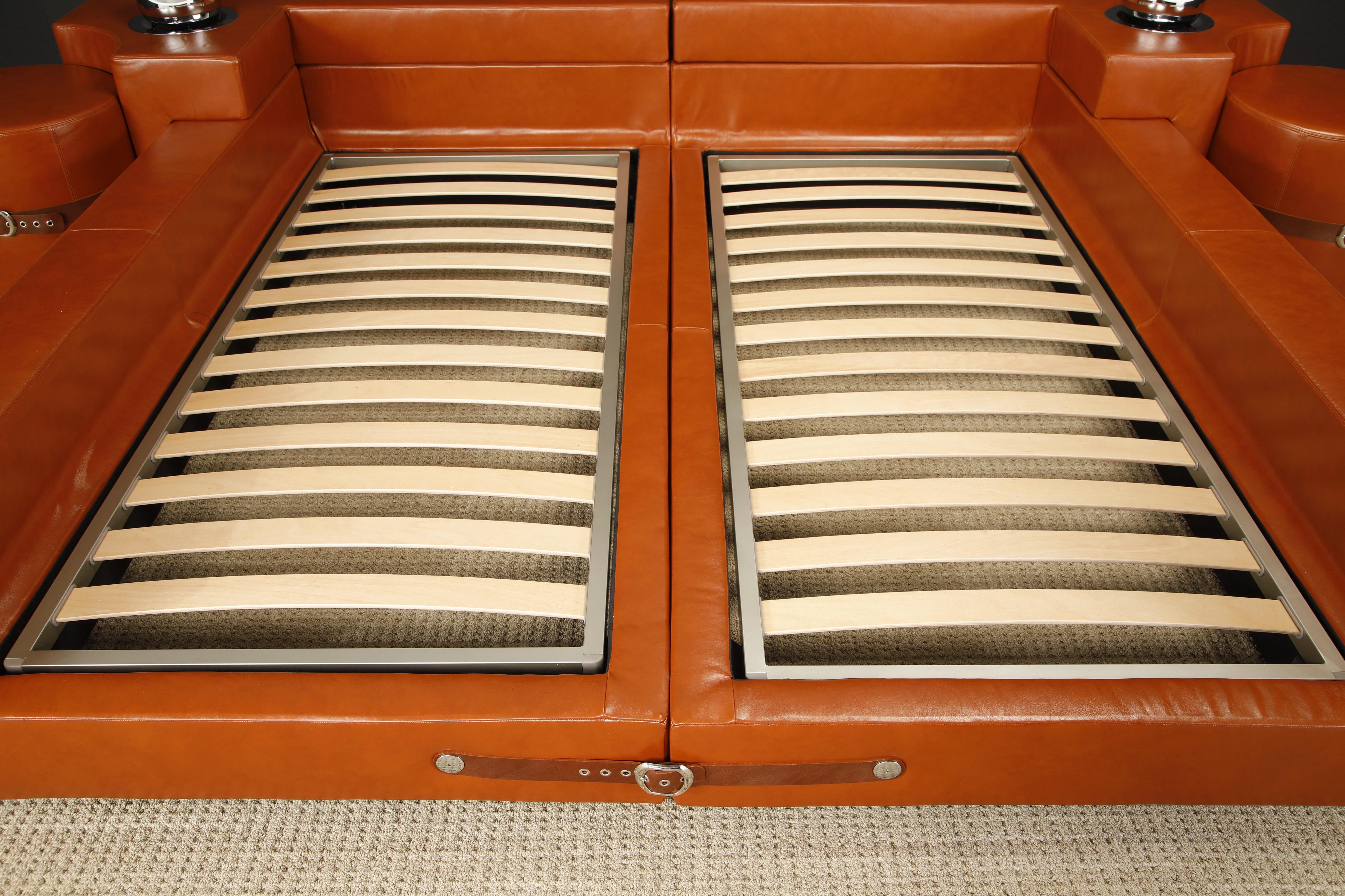 Contemporary 'Tucroma' King Size Leather Bed by Guido Faleschini for i4Mariani, Italy