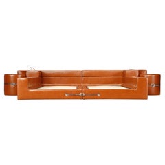 'Tucroma' King Size Leather Bed by Guido Faleschini for i4Mariani, Italy